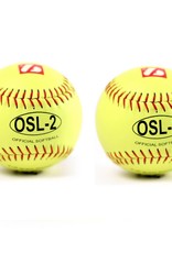 OSL-2 Competition softball, size 12", yellow, 2 pieces