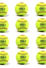 OSS-1 Practice softball ball, size 12", yellow, 1 dozen