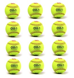 OSS-1 Practice softball ball, size 12", yellow, 1 dozen