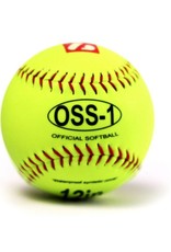 OSS-1 Practice softball ball, size 12", yellow, 2 pieces