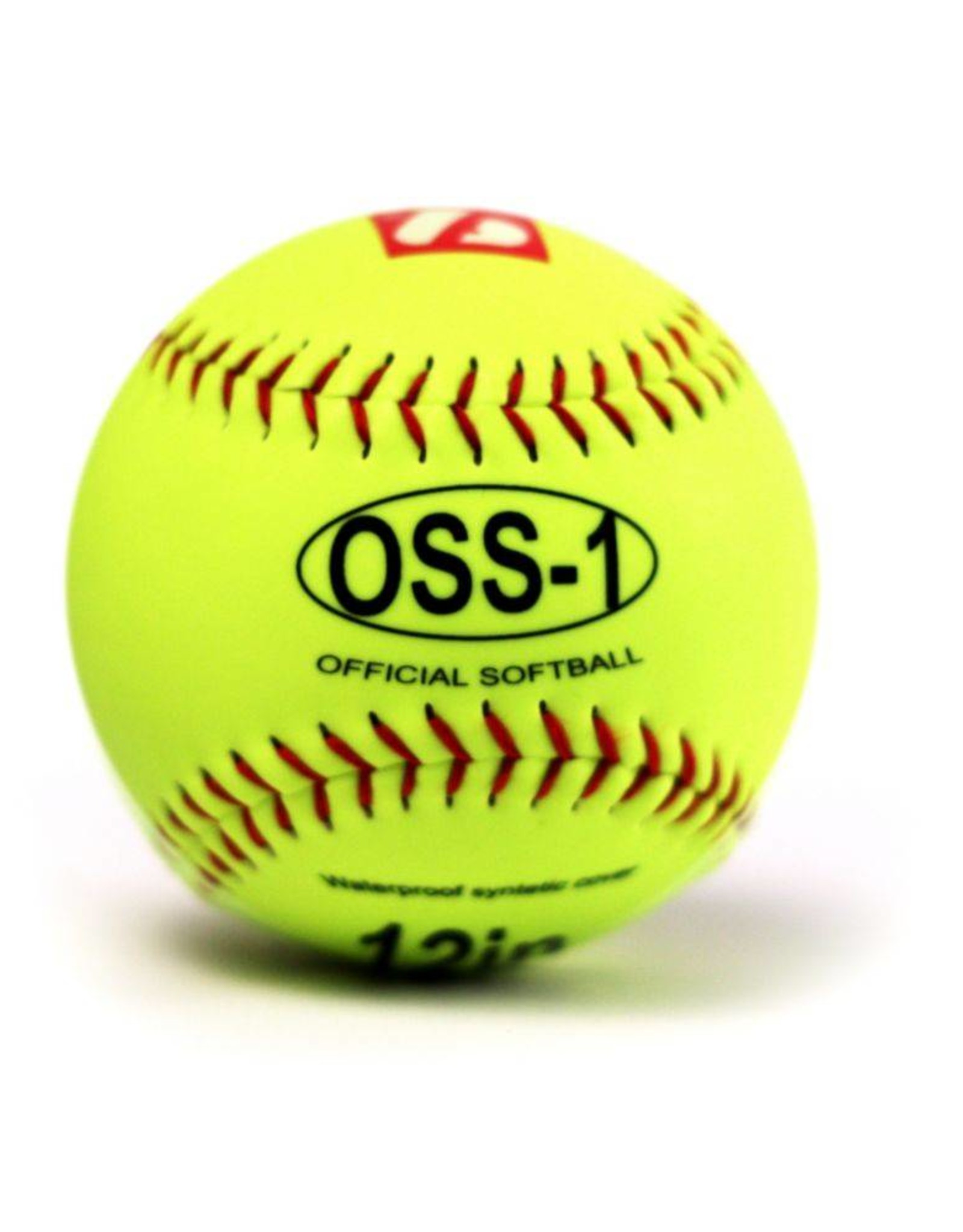 OSS-1 Practice softball ball, size 12", yellow, 2 pieces