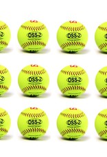 OSS-2 Practice softball ball, soft touch, size 12", white, 1 dozen