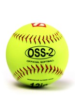 OSS-2 Practice softball ball, soft touch, size 12", white, 1 dozen
