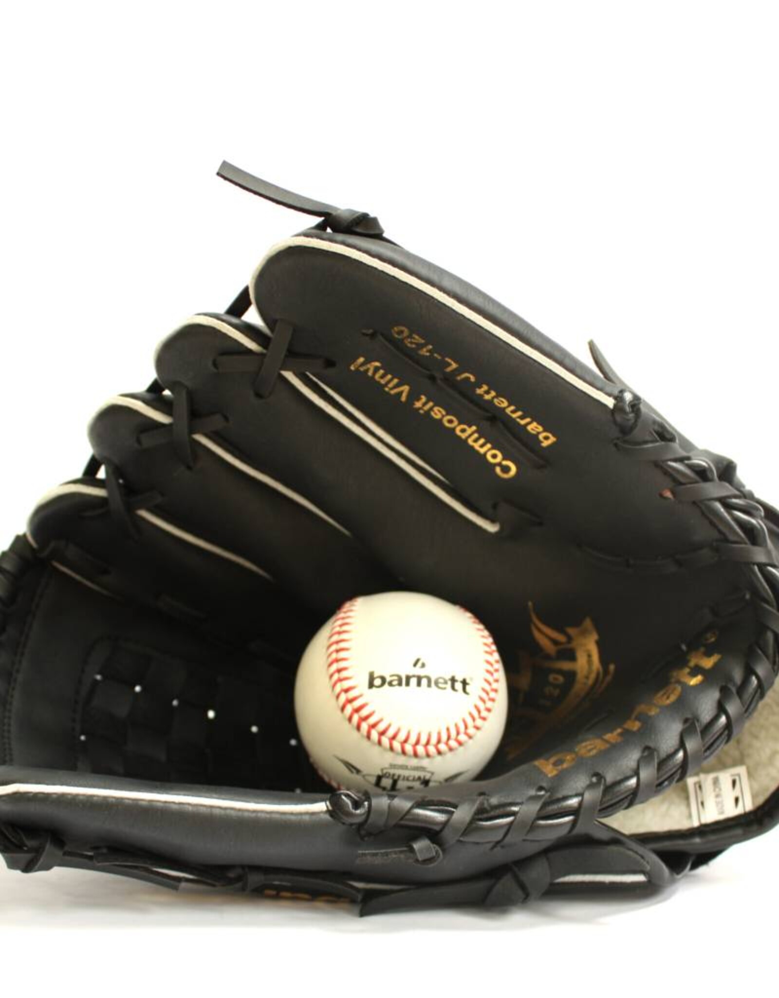 JL-120 Vinyl baseball glove, Outfield, size 12', Black