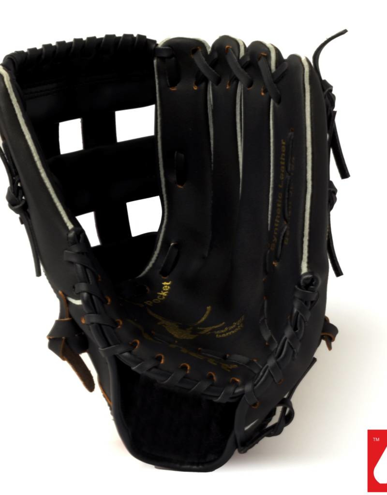JL-125 Vinyl baseball glove, Outfield, size 12,5", Black
