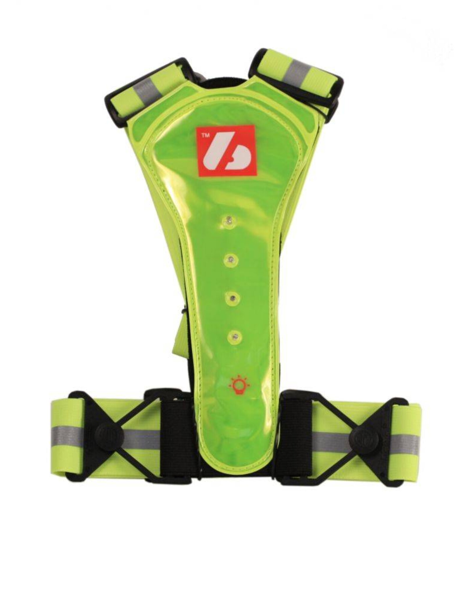 LW-1 Fluorescent vest with LED lights and reflective stripes