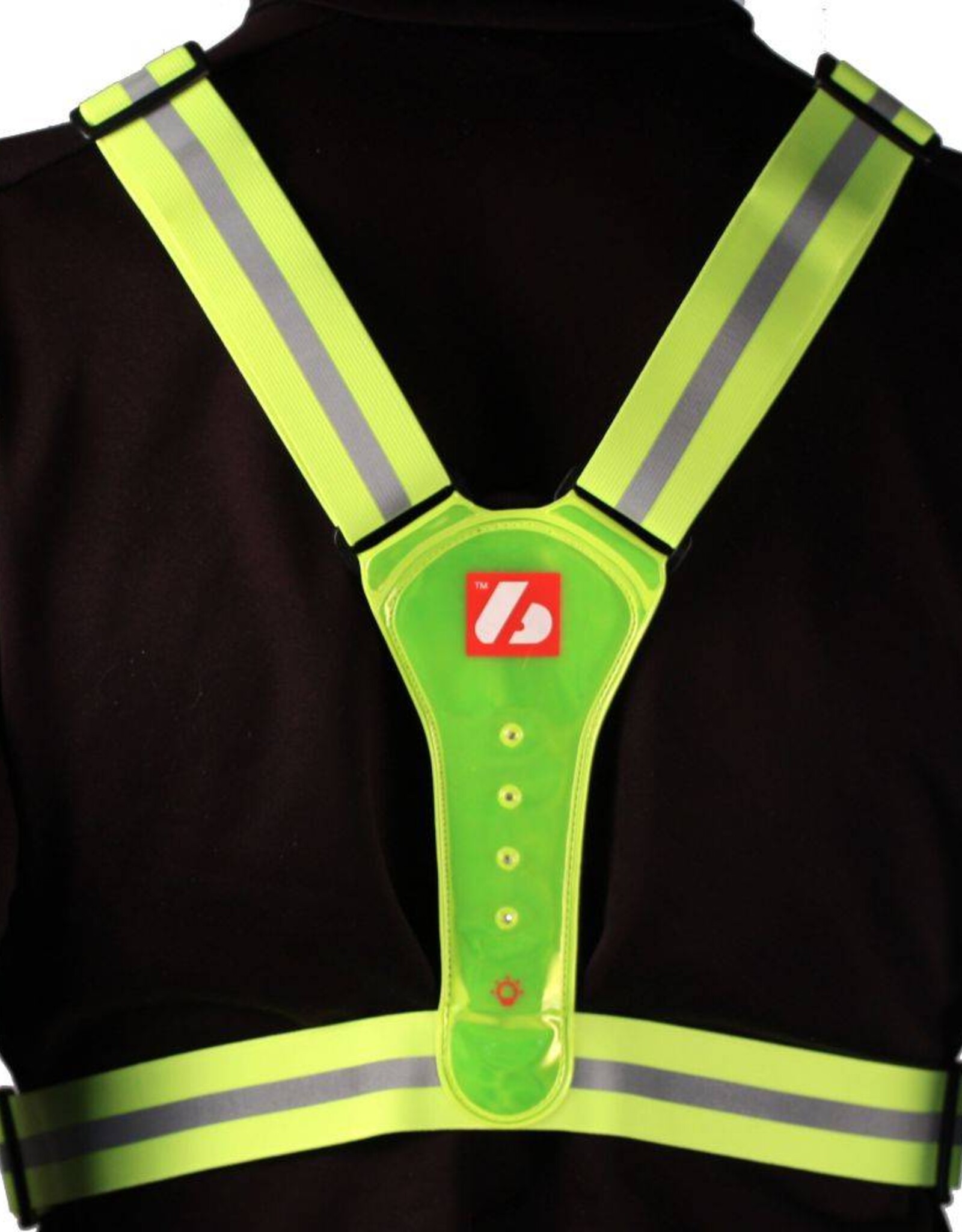 LW-1 Fluorescent vest with LED lights and reflective stripes
