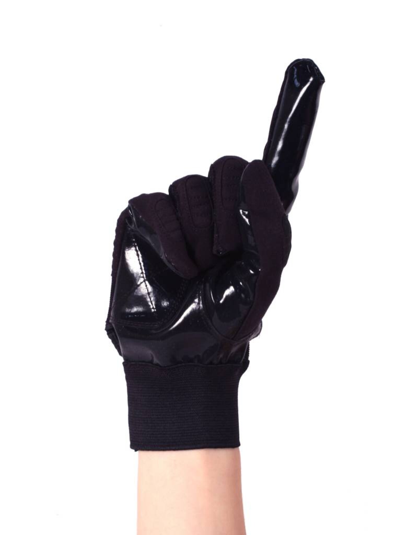 FKG-01 Football gloves for linebacker, with grip, black