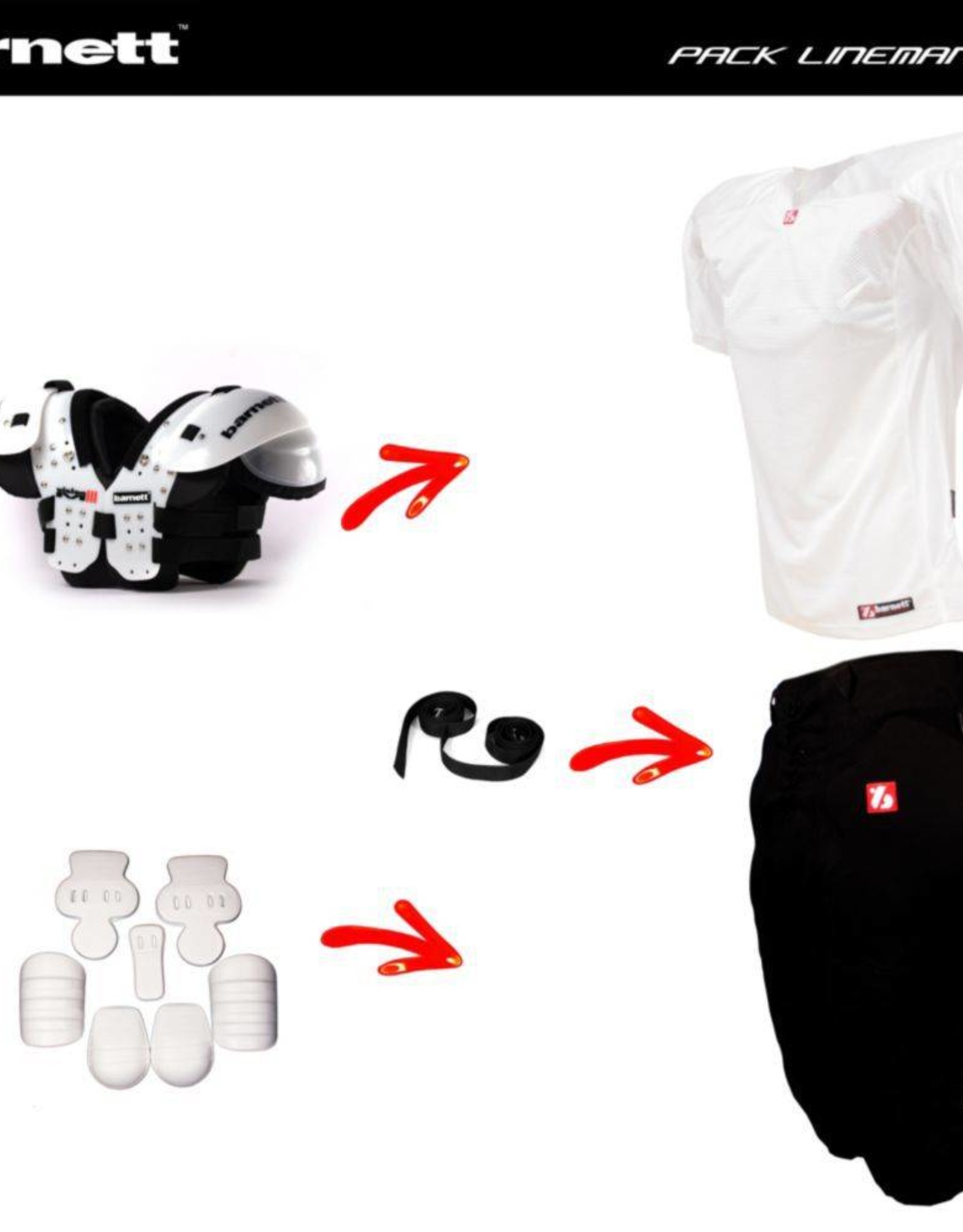 Lineman football package (Vision IV + FJ-2 + FP-2 + FHP-03 + FKP-03 + FTP-03 + 2pcs CMS-01)