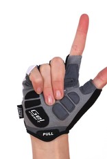 BG-04 fingerless bike gloves for competitions, white