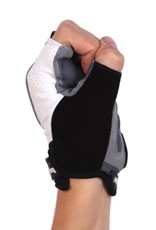 BG-04 fingerless bike gloves for competitions, white