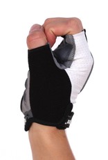 BG-04 fingerless bike gloves for competitions, white