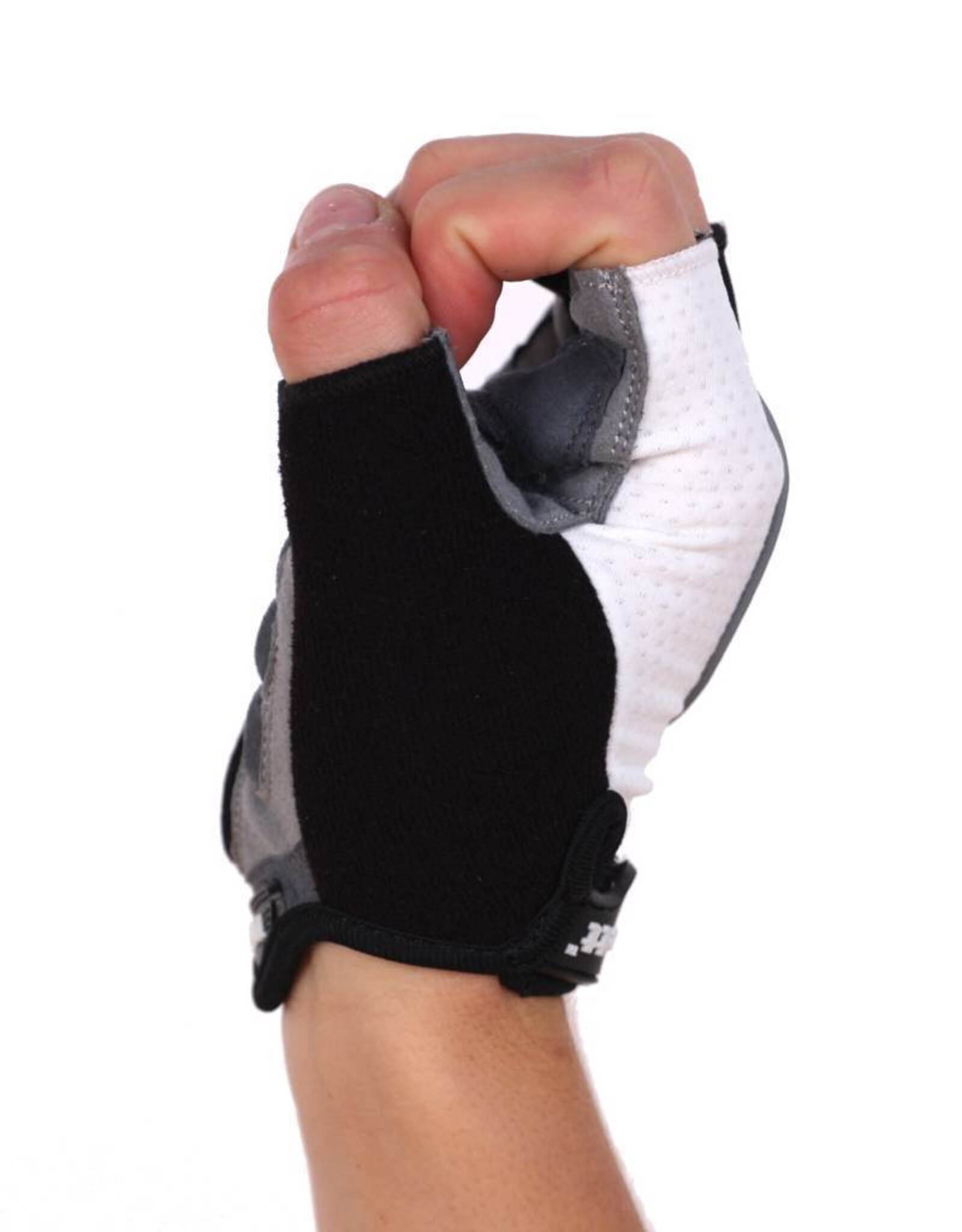 BG-04 fingerless bike gloves for competitions, white