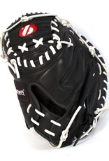 GL-202 Competition catcher baseball glove, genuine leather, adult 34'', Black