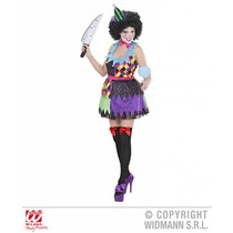 Kwaadaardige Clown dame outfit