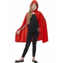 Cape met capuchon kind rood