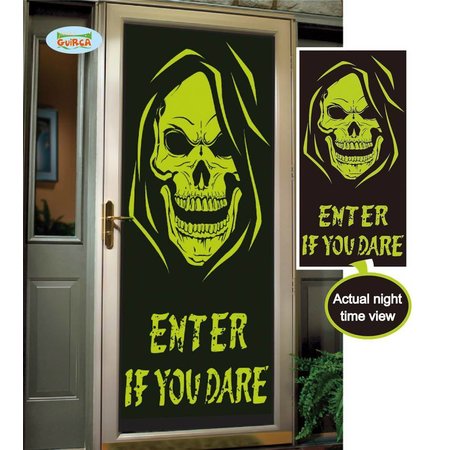 Fluoriserende deur decoratie scarry skull