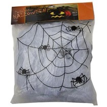 Decoratie Spinnenweb 100gr + 4 spinnen