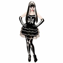 Gothic Skelet Vrouw Kostuum