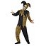 Duivelse Joker pak Halloween goud/zwart