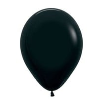 Ballonnen zwart 12 stuks 30cm