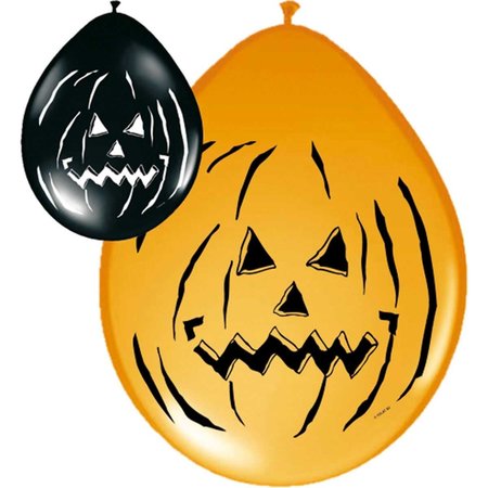 Halloween Pompoen Ballonnen 30cm - 8 stuks