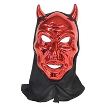 Rood Duivelsmasker Met Kap Metallic