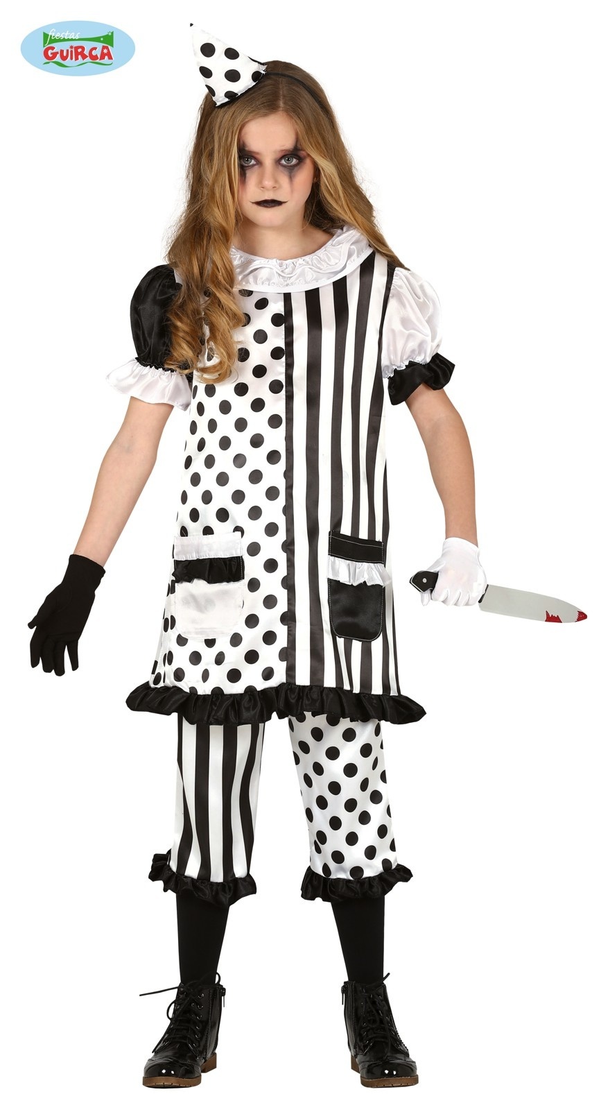 bereik hart Plunderen Horror Clown Kostuum Meisje Zwart/Wit | Halloweenkleding.net