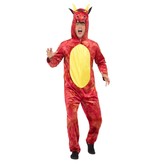 Rode Draken Onesie Volwassenen