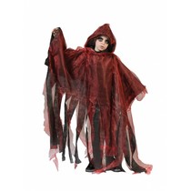 Griezelige Halloween cape kind rood