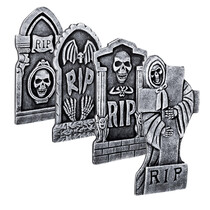Halloween Grafsteen RIP Skull 41x20cm