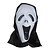 Scream Masker met zwarte hoofdkap Casey