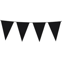 Zwarte Mini Vlaggenlijn - 3 meter