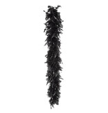 Boa Glamour Zwart met Zilveren tinsel (50gr)