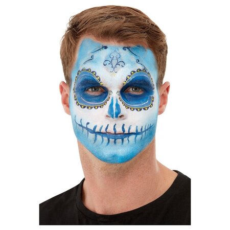 Make-up set Day of the Dead blauw wit