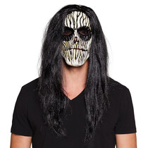 Halloween Voodoo Masker Met Haar