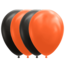 Ballonnen Set Zwart/Oranje (10st)