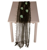 Table Runner Happy Halloween met 4 Skulls (75x180cm)