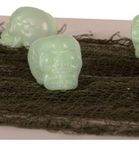 Table Runner Happy Halloween met 4 Skulls (75x180cm)