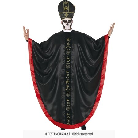 Satantische Kardinaal Kostuum Zwart/Rood