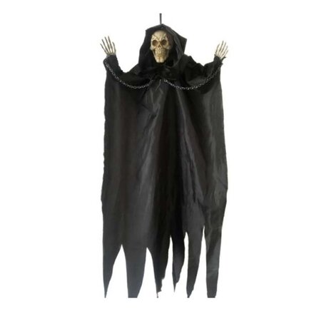 Hangende Skelet Zwart Gewaad 65cm