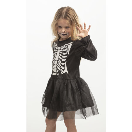 Skeletjurkje Kind met Tutu Zwart