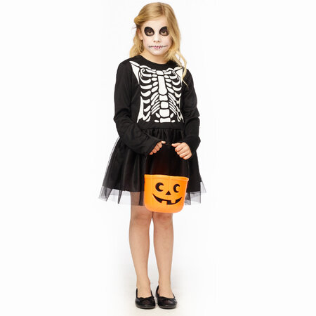 Skeletjurkje Kind met Tutu Zwart