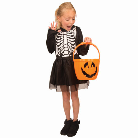 Skeletjurkje Kind met Tutu Zwart