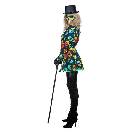 Neon Jas Schedel Halloween Vrouw