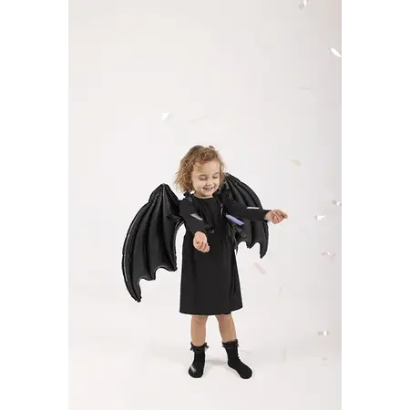 Halloween Folie Ballon Zwart Vleermuis (85cm)