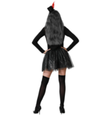 Muertos Halloween Jurkje Dames Zwart Schedels