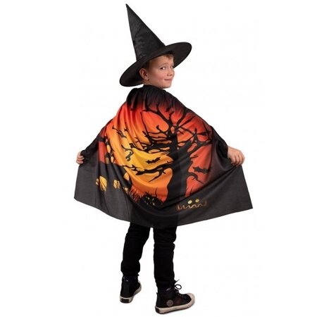 Spooky Halloween Cape Kind met Hoed