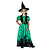 Heks Kostuum Groen Kind Lang Chanika