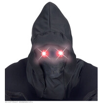 Gezichtsmasker Met Kap En Lichtgevende Rode Ogen